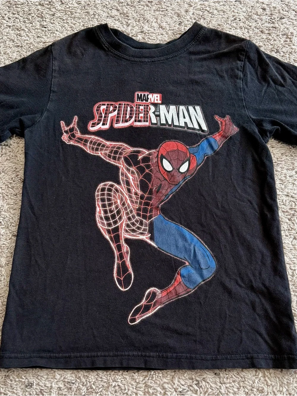 Marvel Spider-Man Black Red & Blue Graphic Tee